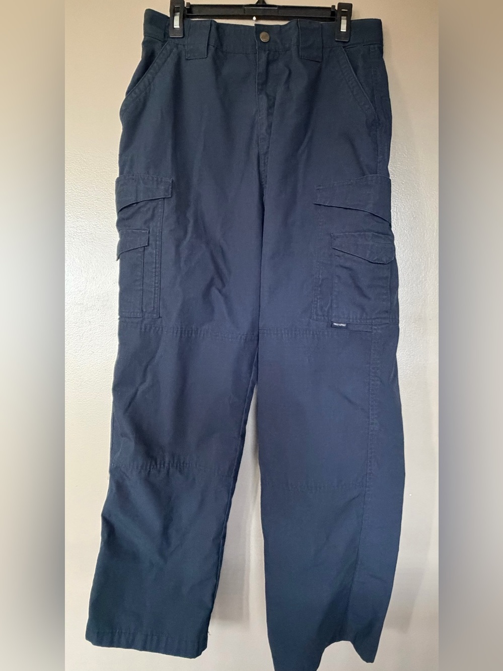 GUC Tru Spec Men's Dark Blue Cargo Pants Utility Pockets 32 L Large Snap Zipper